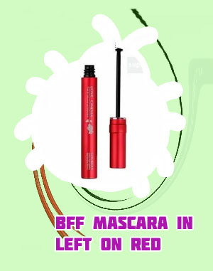Bright red mascara