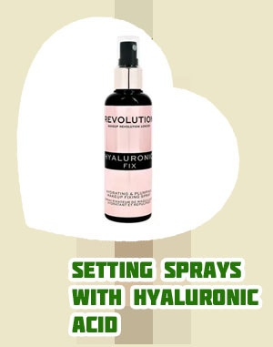 Hyaluronic fixing spray