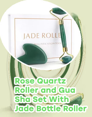 Jade facial roller and gua sha